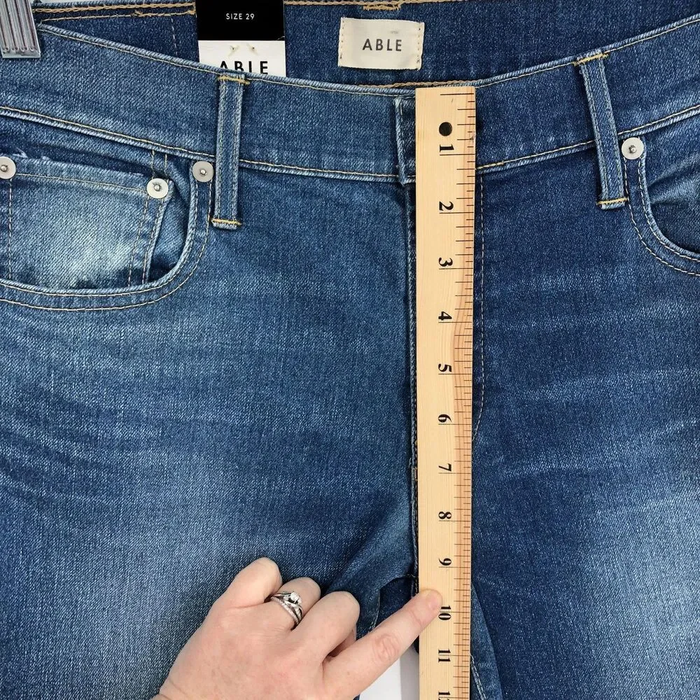 ABLE The Skinny‎ Jeans Womens 29 Blue Stretch Medium Wash Ankle Denim NWT